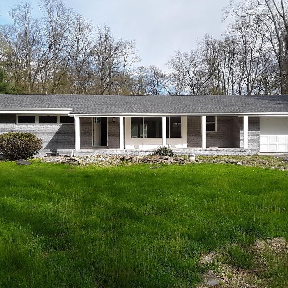 Gallery photos for Brick Repaint on a Sussex County Ranch - Before and After: Image #1