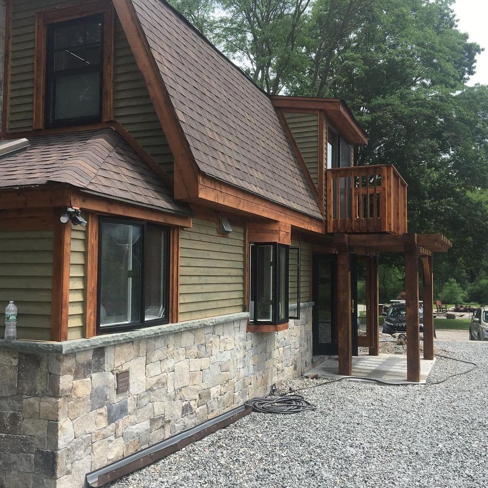 Gallery photos for Cedar Siding Stain on a 1910 Renovated Farmhouse in Pequannock NJ: Image #1