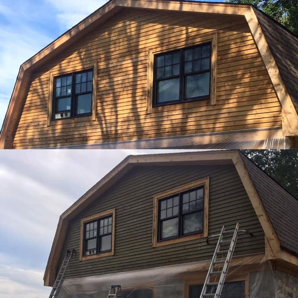 Gallery photos for Cedar Siding Stain on a 1910 Renovated Farmhouse in Pequannock NJ: Image #6