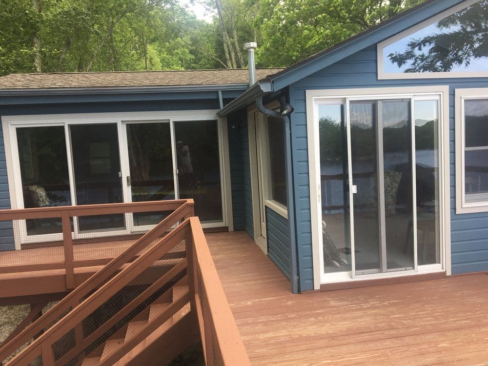 Lakeside Cabin Exterior Paint and Window Upgrade in Hewitt NJ