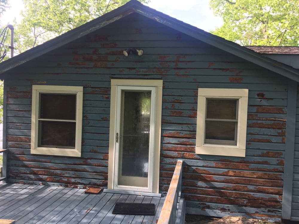 Lakeside Cabin Exterior Paint and Window Upgrade in Hewitt NJ