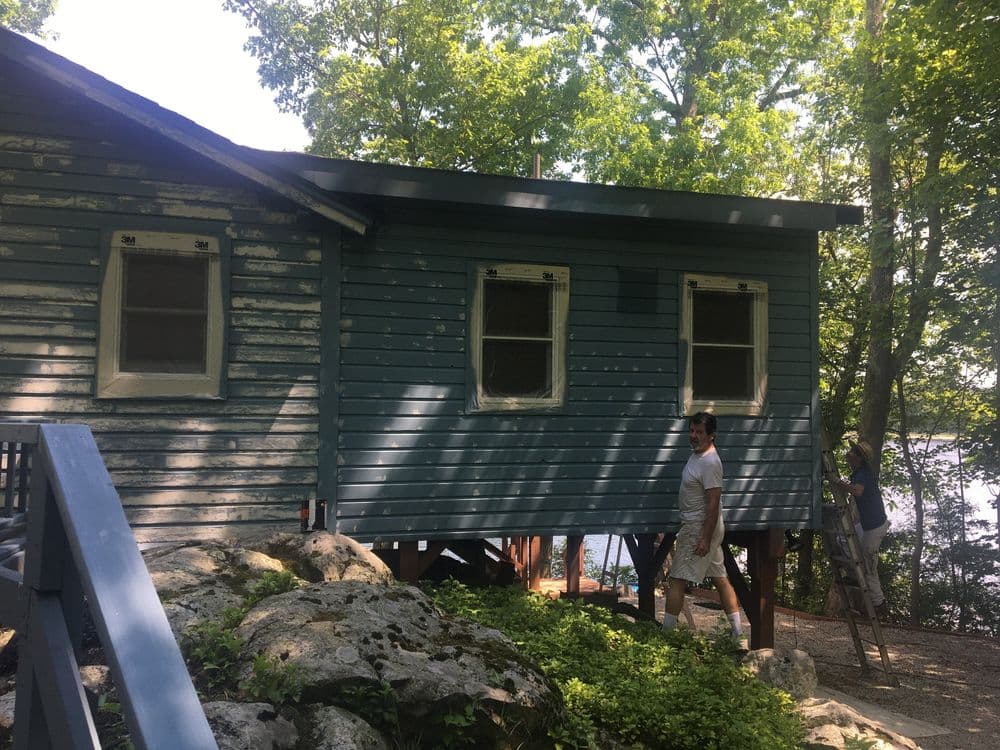 Lakeside Cabin Exterior Paint and Window Upgrade in Hewitt NJ